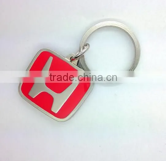 Metal Anti-bronzed Keychain With Leather
