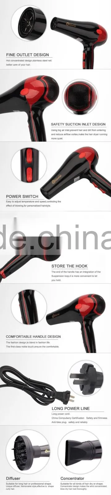 Professional Hair Dryer Fashionable Hair Dryer Student Hair Dryer Wholesale