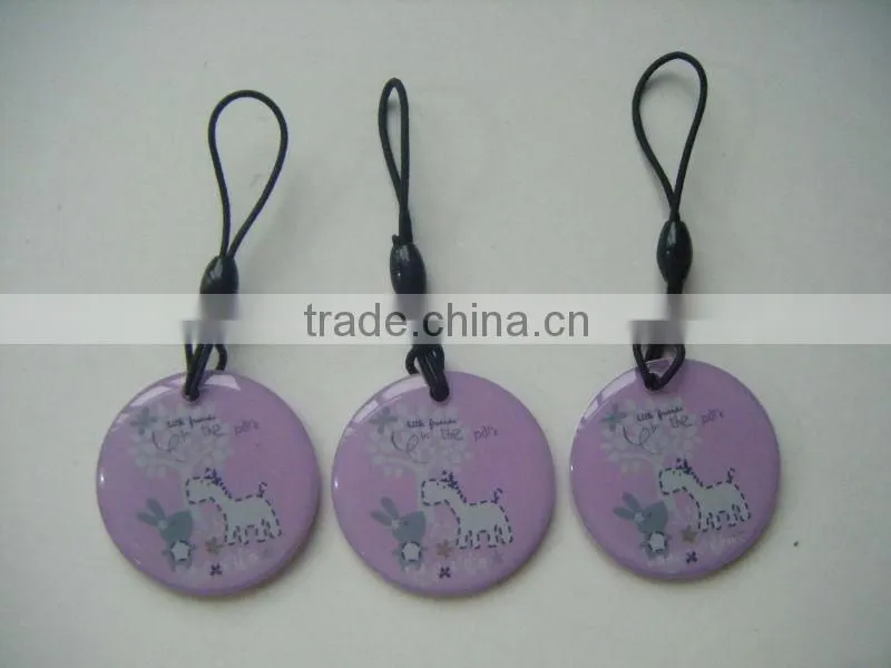 custom waterproof blue plastic em marin 125khz rfid key tag