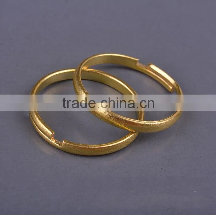 DIY supplies findings 17mm diameter round unplated brass simple ring
