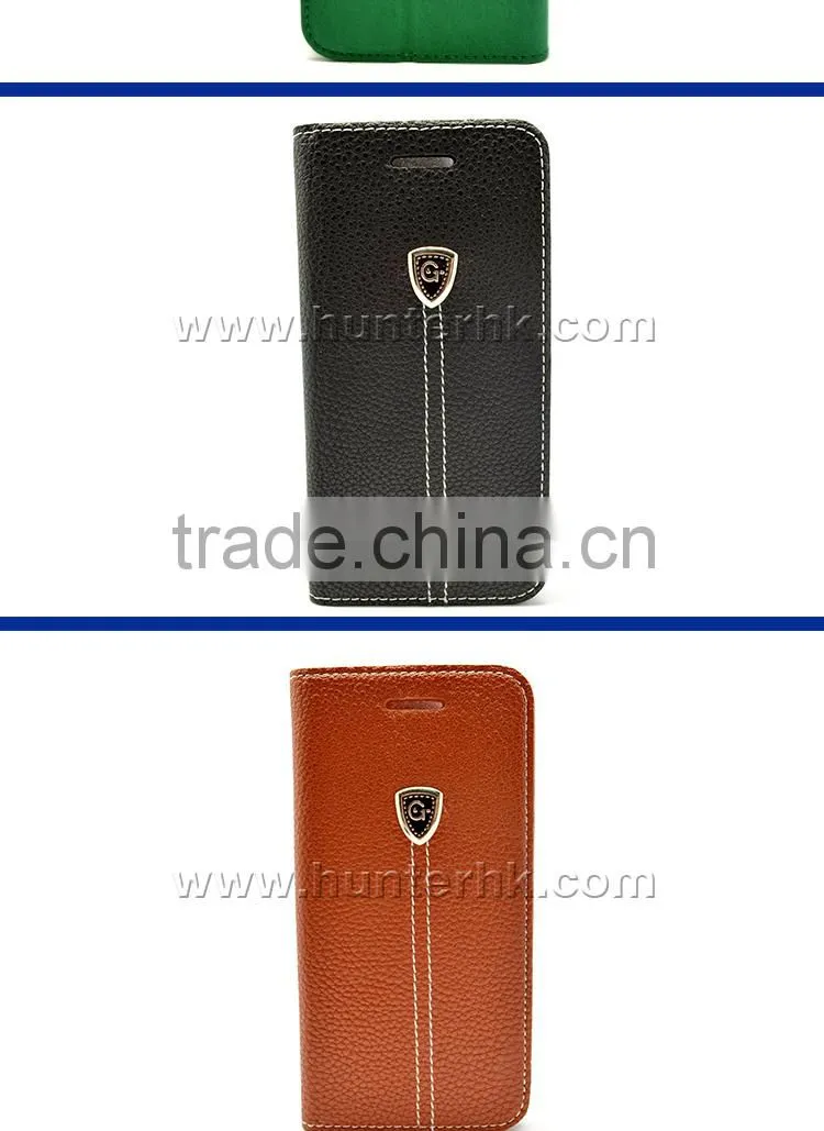 Best UK Lychee Leather Skin For iphone6 Book Case