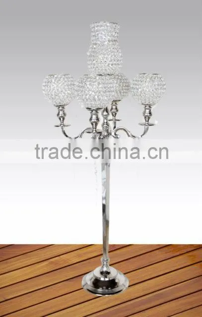 Cast Aluminium Crystal Candelabra, Candle stand, Candle holder, Candle light, Pillar Holder