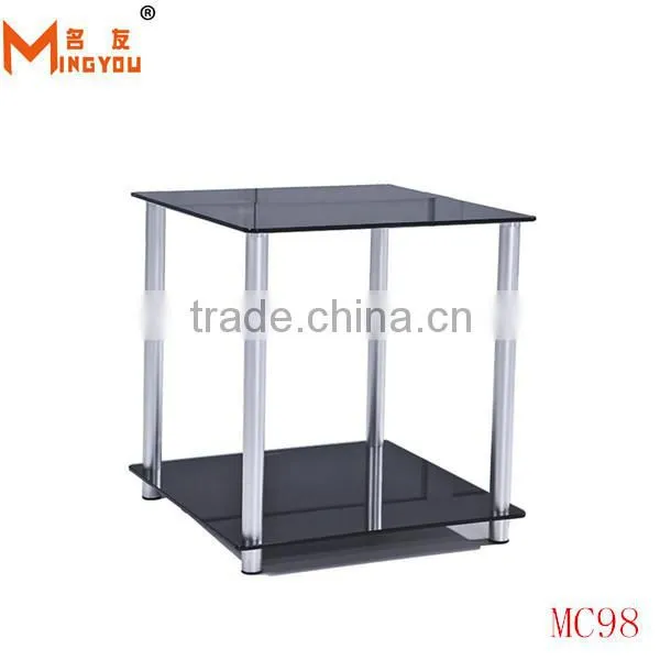 Best Selling cheap stainless legs glass side table