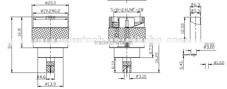 N Male Connector for RG58 Cable