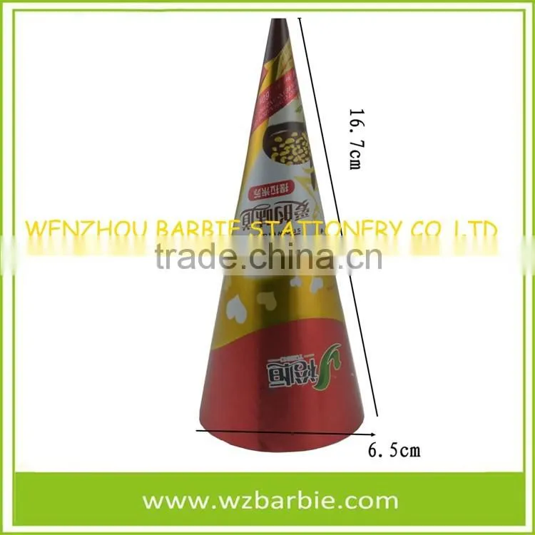 Paper Cone Sleeves With Aluminum Foil Coat For Ice Cream