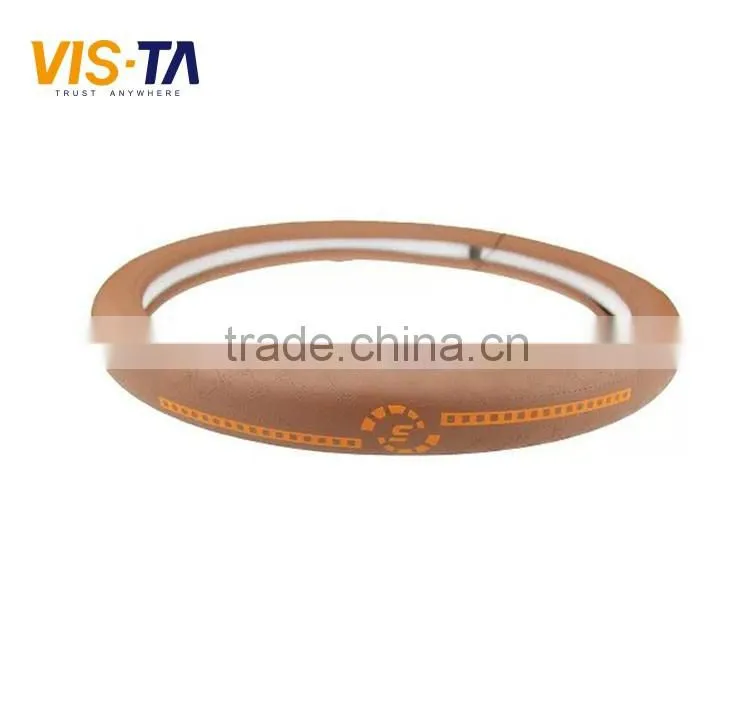 good and fashion genuine car steering wheel cover leather