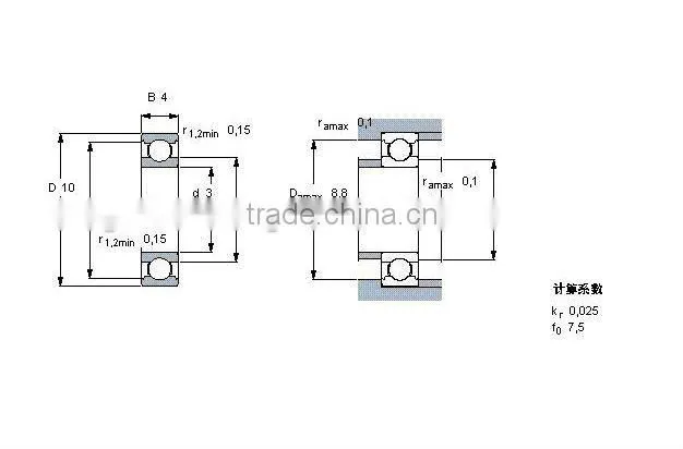 bearings 626zz deep groove ball bearing