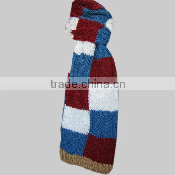 2014 fashion female gender acrylic knitting handmade hat and scarf