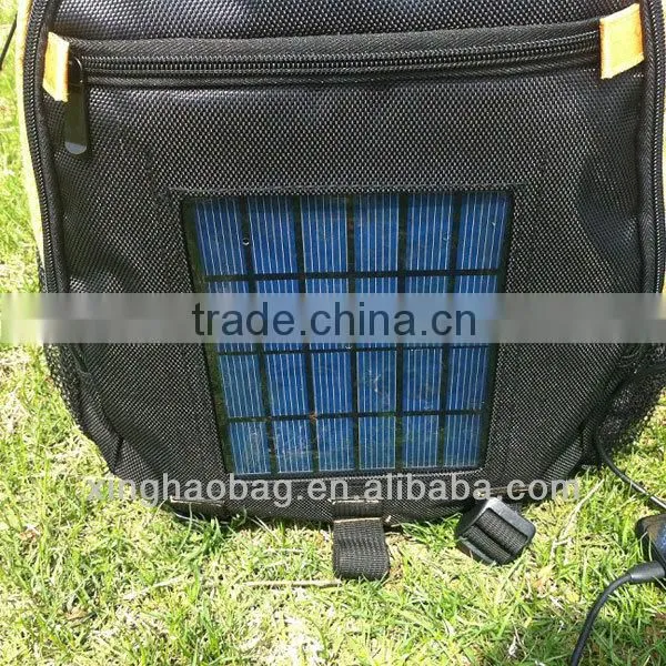 New! sport bag for students made logo charger backpack solar bag