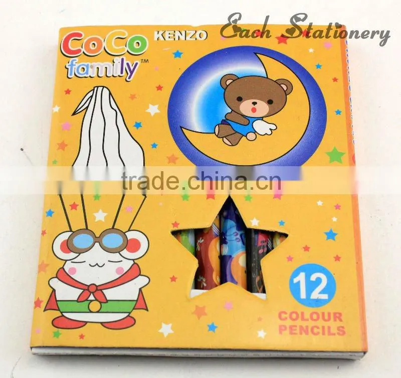 3.5inch mini kids promotional wooden multi color pencil set