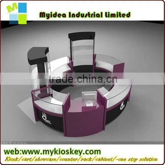 Shopping mall mini jewelry kiosk attractive design mall jewelry shop kiosk