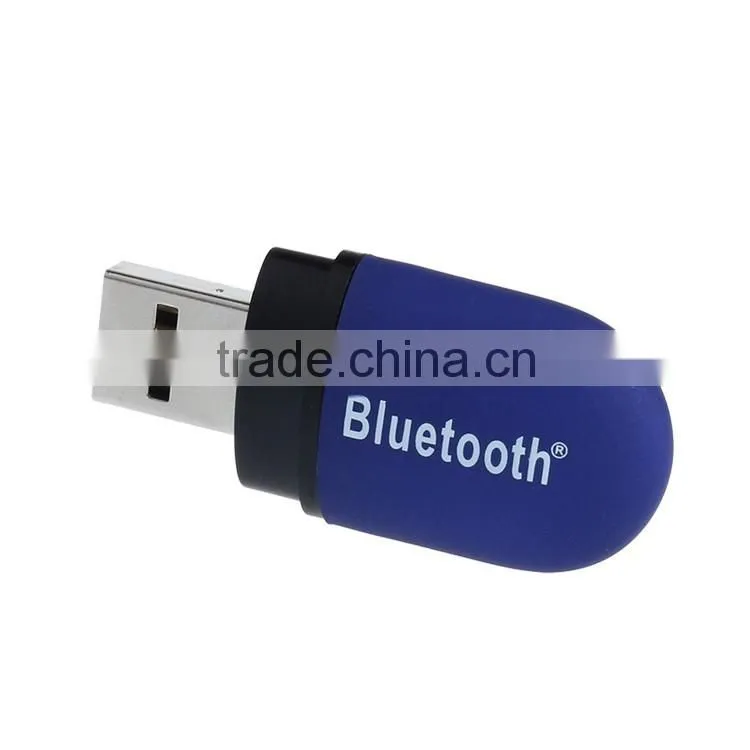 Blue Bluetooth USB V2.0 EDR Dongle Mini Wireless Adapter for PC Laptop