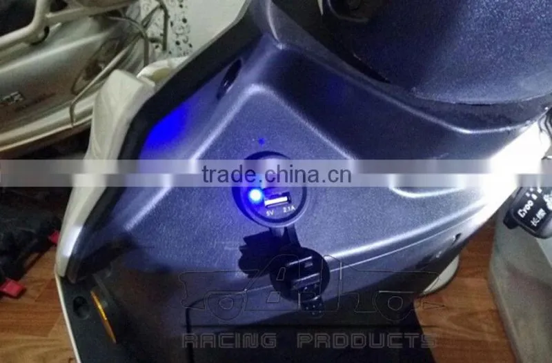 BJ-UPS-006 Customized CE Certification Universal Black Motorbike Single Hole Motorcycle USB Power Supply