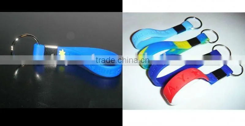 2015 new fashion silicon key chain with beads
