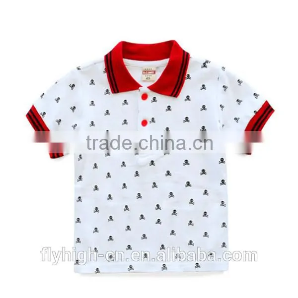 logo printed t shirt fashion custom polo t shirt for kids