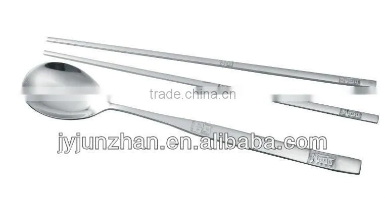 Stainless Korean spoon chopsticks with solid style and low price