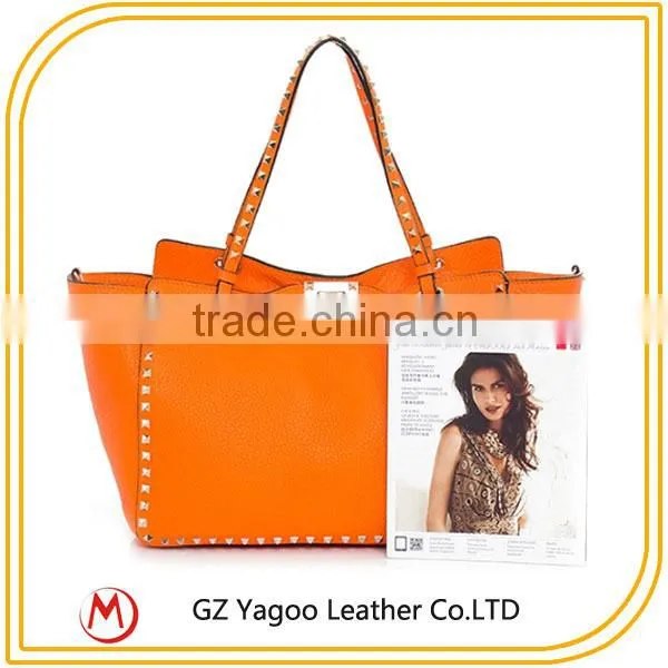 Cheap Guangzhou Lady Handbag Rivet Market Size Handbags