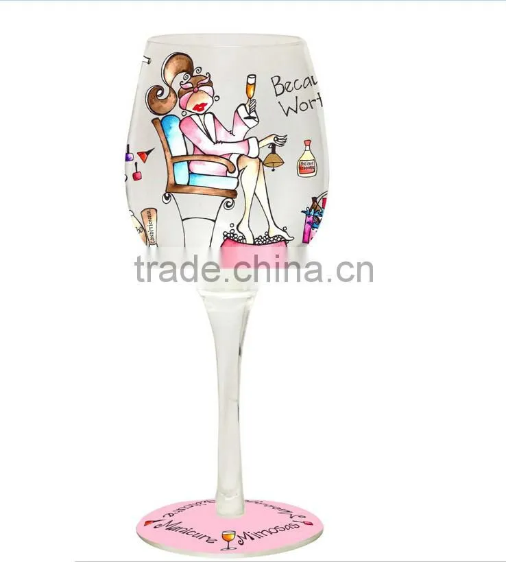 Vampire shaped wine decanter clear transparent with foot manufacturing handmade home decor