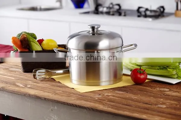 2 Tier stainless steel steamer for electrothermal oven