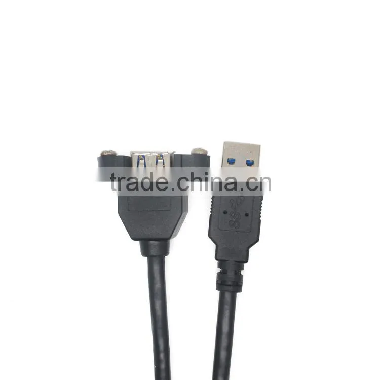 USB3.0 AM to AF 2m extention cable with plug locking screws male to female