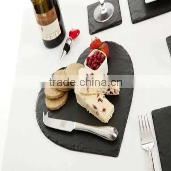 Lovely Heart Shaped Slate Table Mats as Gifts for Foodies