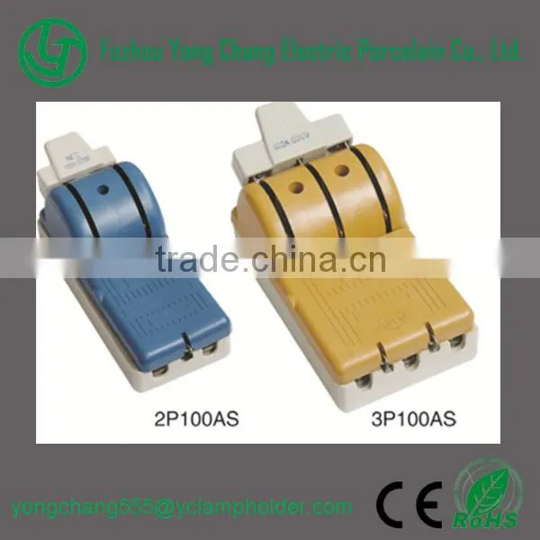 3P100AS electrical switches 3poles ceramic knife switch