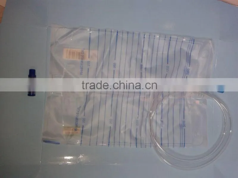 Adult urine bag 2000ml with T valve /crass valve (MD-8013)