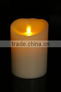 D80*H80mm paraffin pillar electronic swinging Christmas LED candles gifts