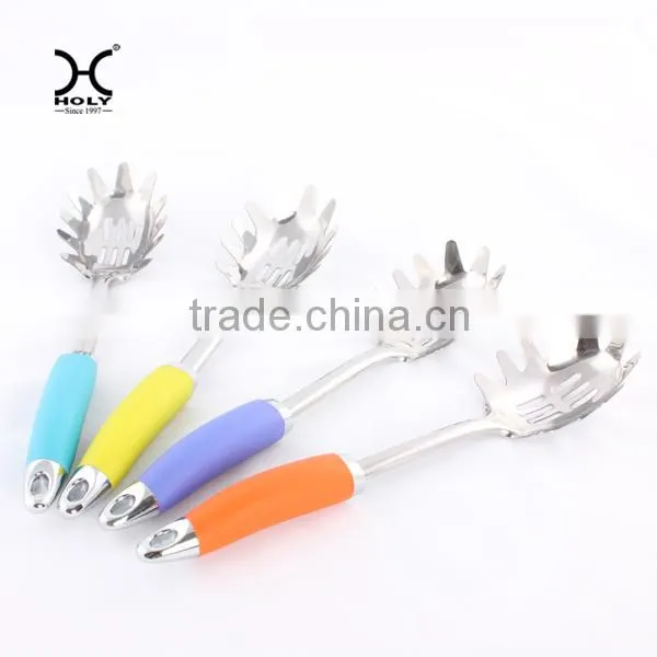 Hot sale spaghetti spoon server with ABS +TPR handle