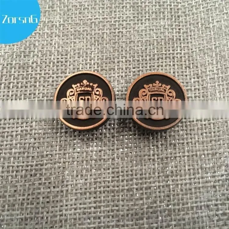 Fashionable casual custom enamel color plating black snap fastener metal button