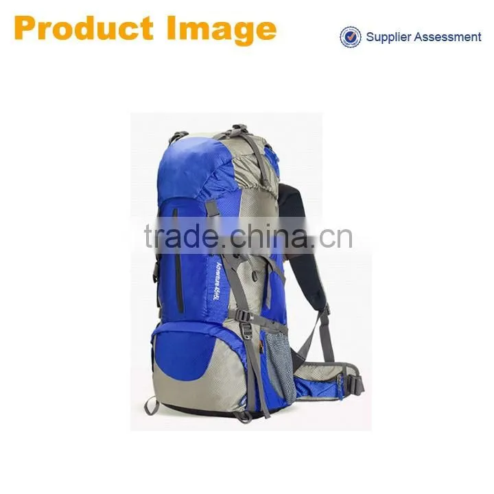 2016 wholesale 50L fashion outdoor backpack, durable sport bag pack for hiking