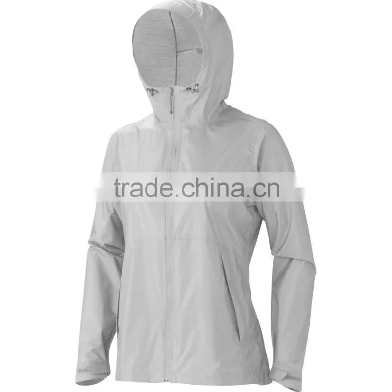 Women's 190t nylon fabric rain jacket