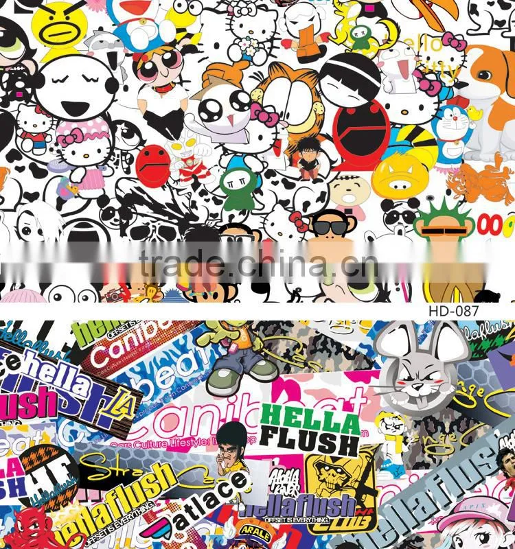HD-083 Air Bubble Free High Definition Car Body Wrapping Film Design Bomb Sticker