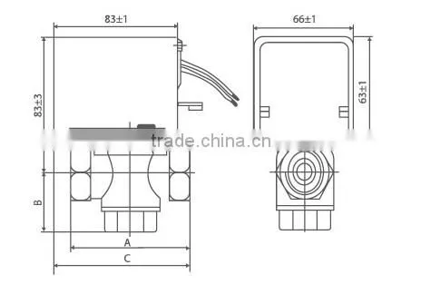 SR201 HVAC AC24V 110V 220V motorized ball valve for FCU control