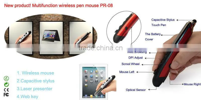 Hot Selling New Version 2.4G USB Wireless Optical Red Laser Pointer Presentation Presenter