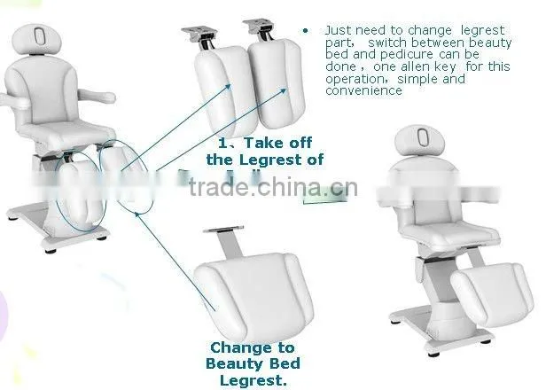 2014 latest products in market 3 motors pedicure bed PS3301 W/CE