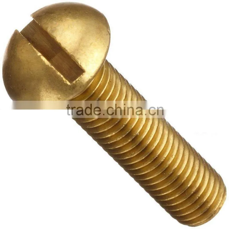 Grooving Yellow Zinc Plated Full Threaded Slotted Pan Head Machine Screw With Different Size Are Available
