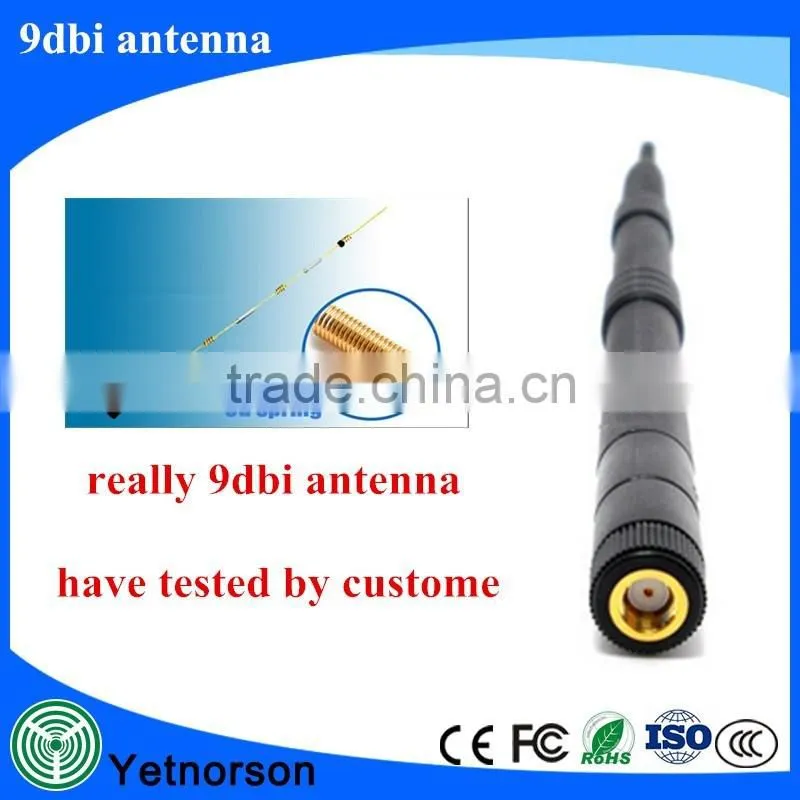 External 9dbi 2400-2500MHz wifi router antenna with SMA male connector