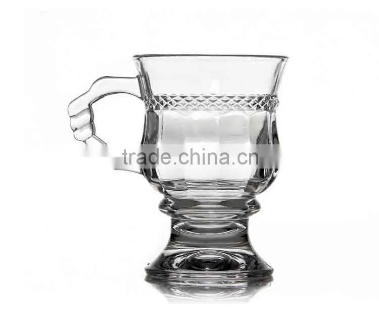 creative machine made cut glass cheap coffee mug