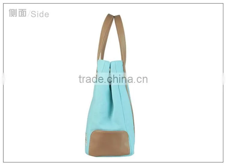 canvas wholesale tote bags;blue and white canvas;waxed canvas bag