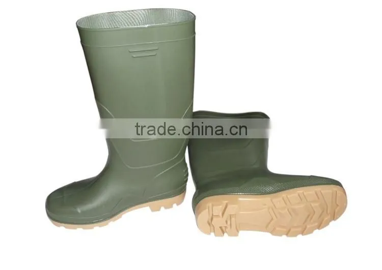 green pvc rain boots without steel toe,wellington boots