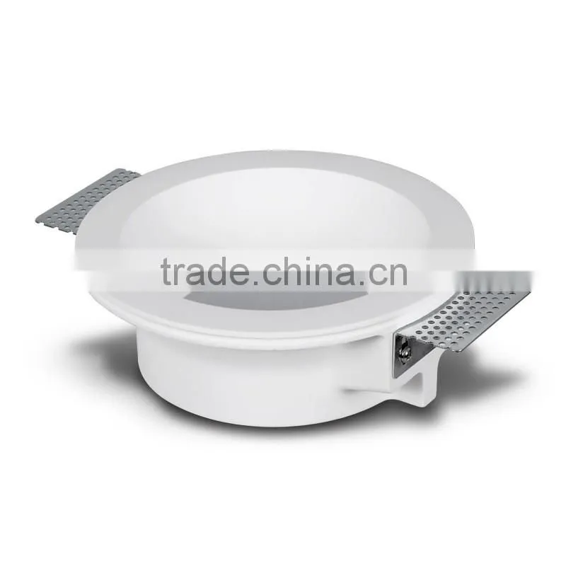 2 years warranty 9W Indoor round gypsum/plaster made LED recessed downlight
