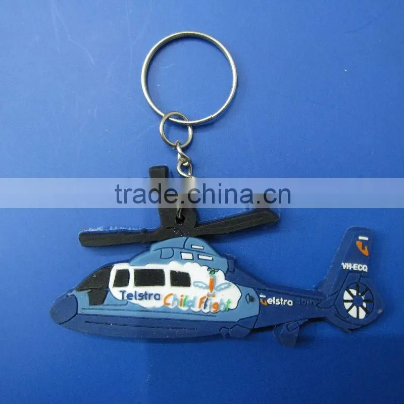 football team rubber soft pvc key chain