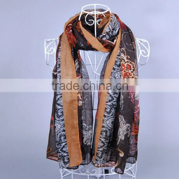 Women Fashion Bohemia Pattern scarf Voile Scarves 180*90 Pashmina Shawls Muslim