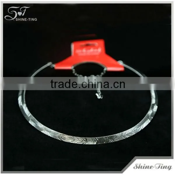 hot sale Brazil 2014 most popular items alloy metal choker collar necklaces for women