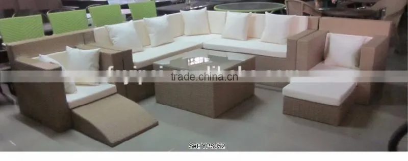 00 patio furniture outdoor new design comfortable round rattan sectional sofa set YPS048