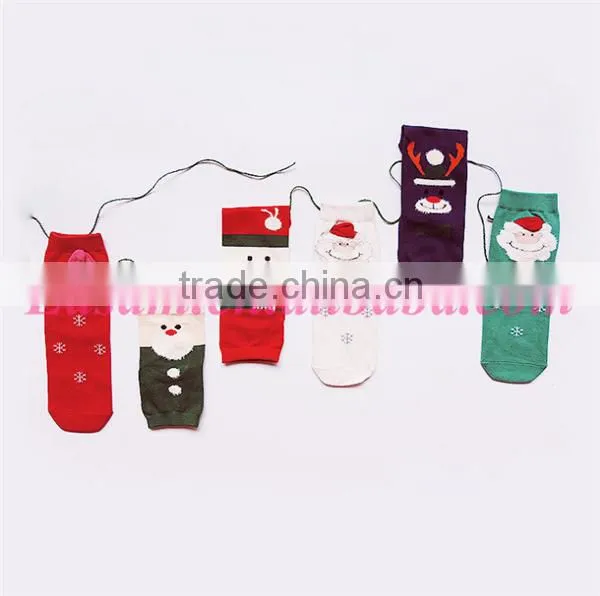 Christmas designs pure cotton stylish warm christmas socks for girl
