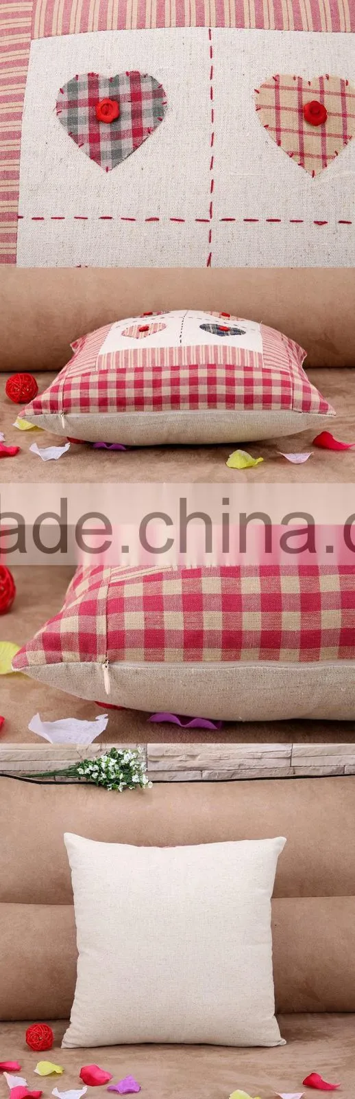 Hand-Embroidered Pillowcases Cotton And Linen Cushion Cover