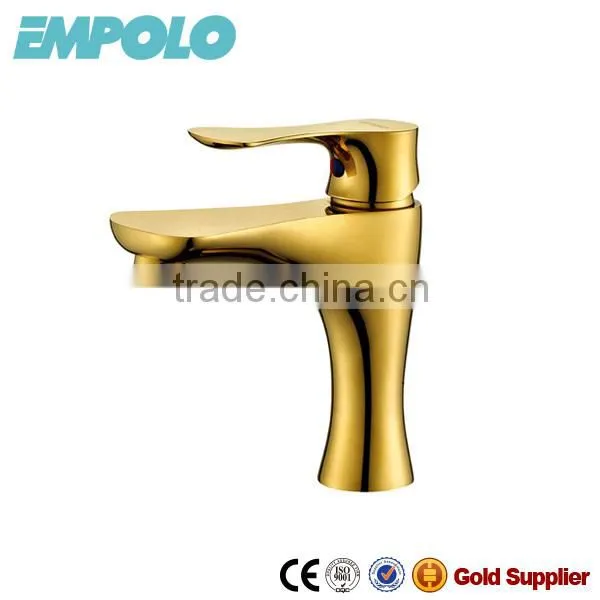Elegant Single Lever Golden Plated Basin Faucet 80 1101G