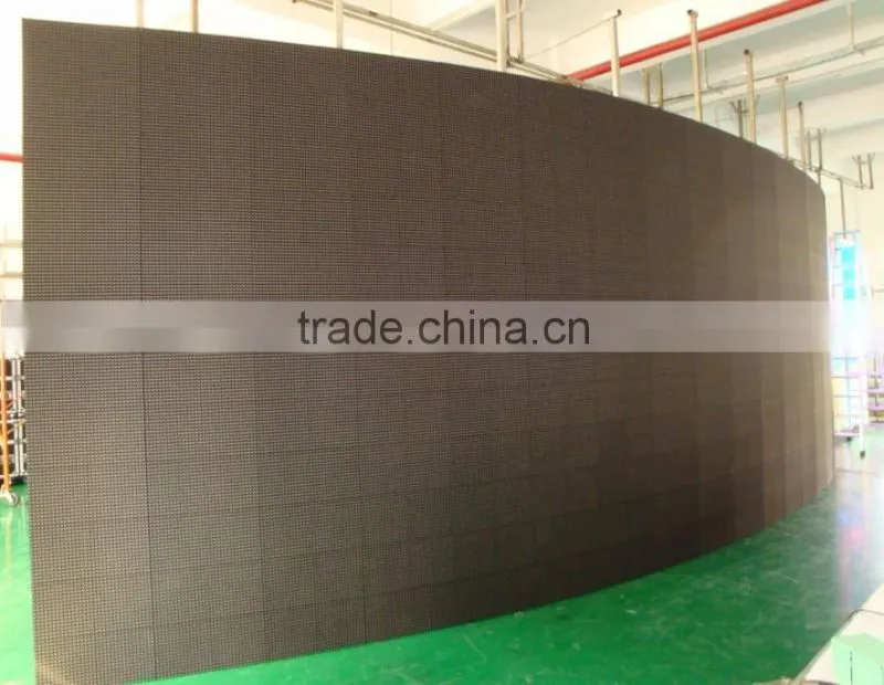 Outdoor Arc wall mount commercial advertising large led screen display with system